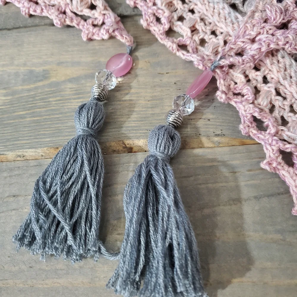 💖 New Handmade Crochet Baktus / Shawl / Triangular Scarf